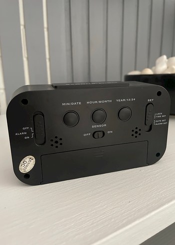 Siyah Dijital Masa Saati - Görsel 3