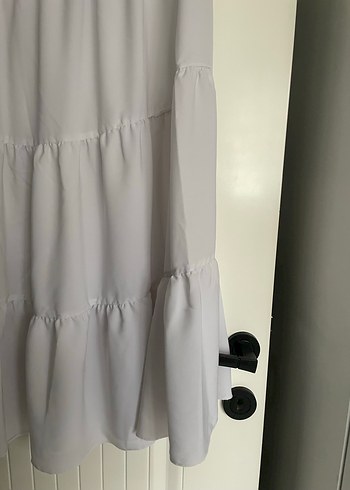 Bohem Tarzı Beyaz Fırfırlı Uzun Etek standar 85 cm boy astarsiz - Görsel 2