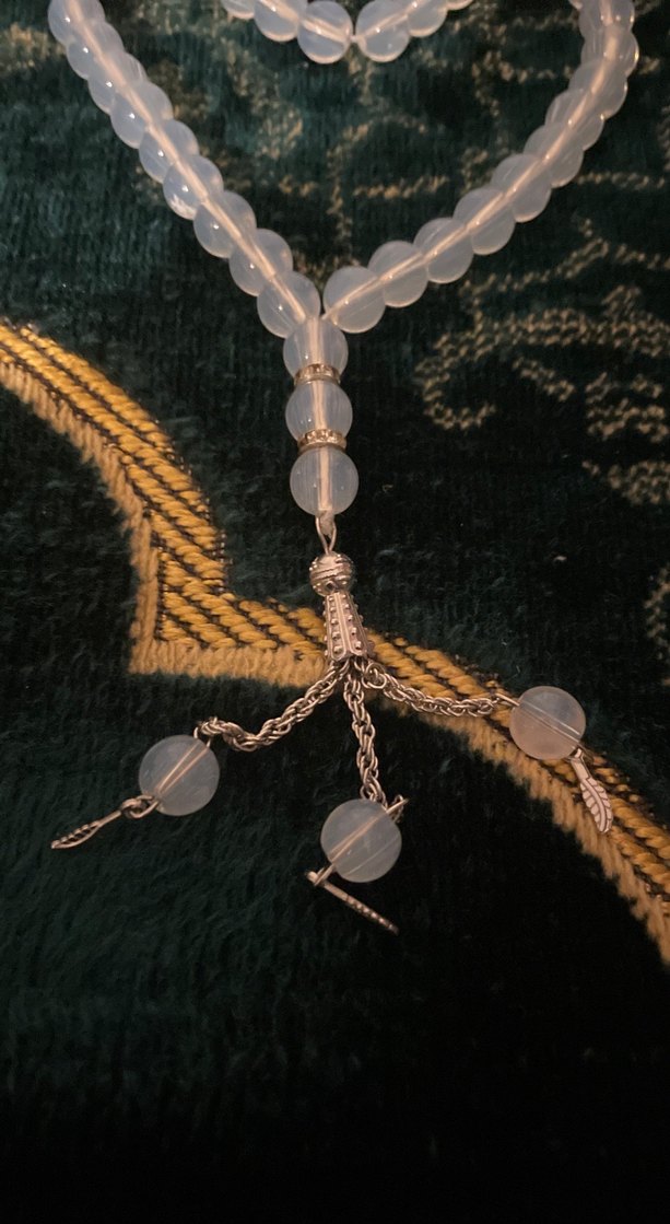 Bohem Tarzı Erkek Beyaz Tesbih - Görsel 2