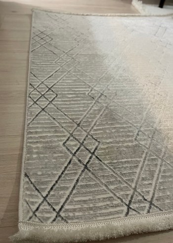 Gri Desenli Halı 80*100 havada az miktarda ezme vardır - Görsel 2