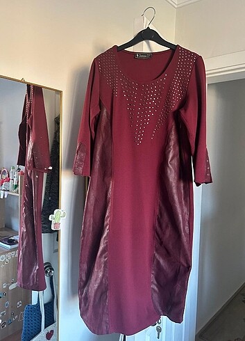Senenin moda rengi bordo Bayan elbise
