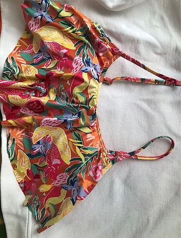 Penti crop renkli bikini üstü