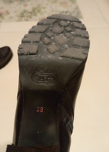 Siyah Deri Stiletto Topuklu Bot - Görsel 5