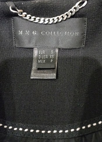 Mango Siyah Düğmeli Midi Kadın Klasik Yün Kaban - Görsel 7