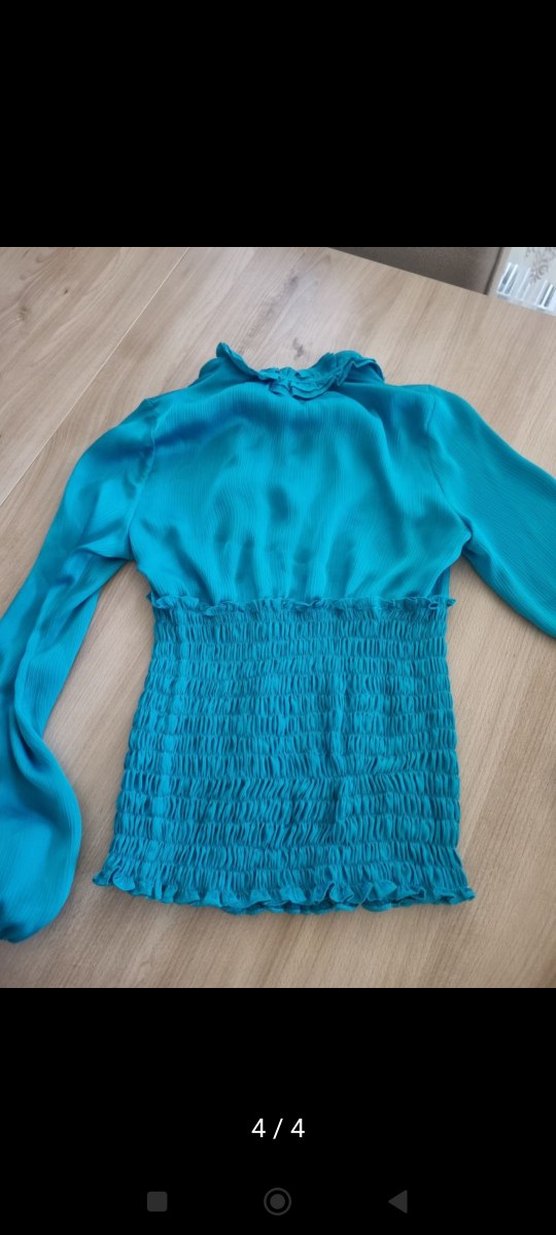 Mavi şifon bluz - Görsel 2