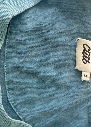 l Beden mavi Renk Mavi Denim Erkek Kısa Kollu Tişört