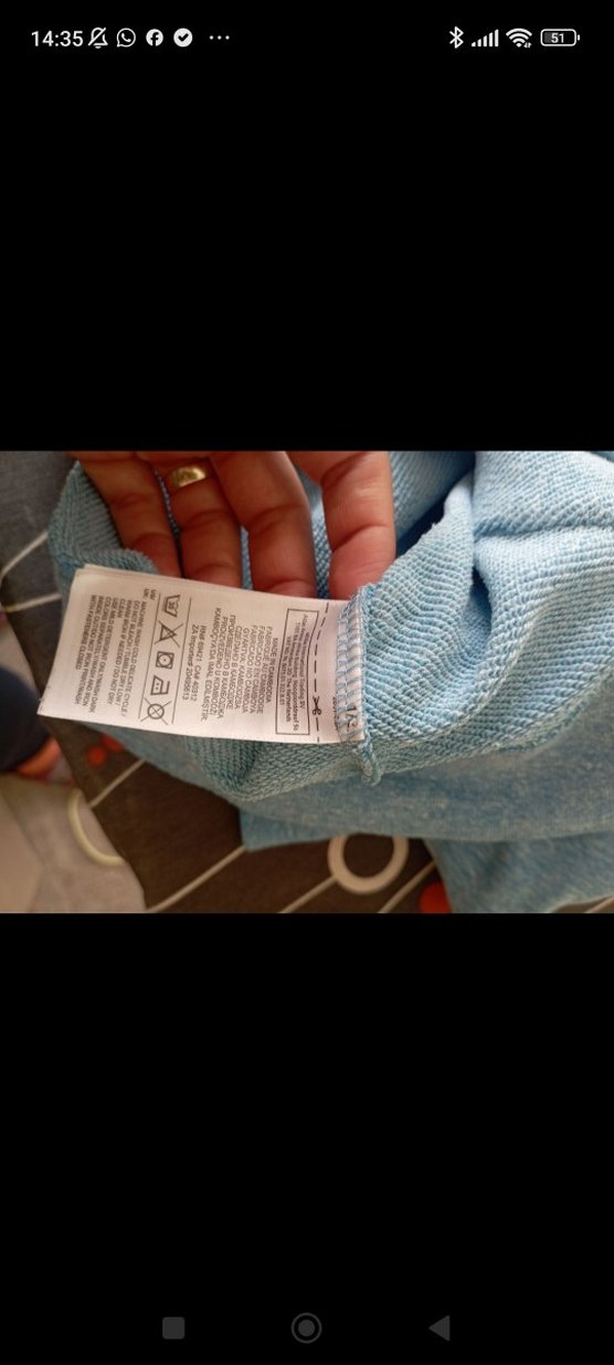 Reebok Mavi Denim Fermuarlı Kapüşonlu Sweatshirt - Görsel 4