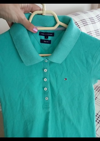 Tommy Hilfiger Tommy hilfiger Yeşil Koton Polo Tişört