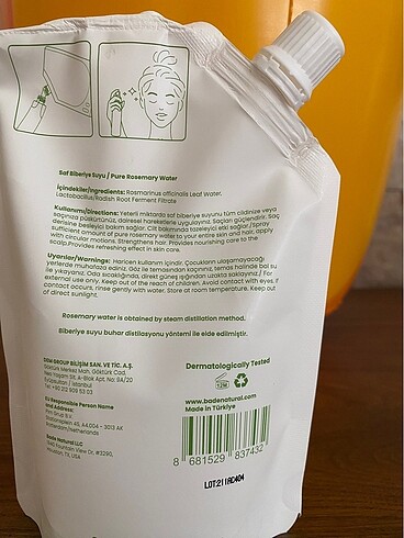 Diğer Bade Natural Biberiye Suyu Refill