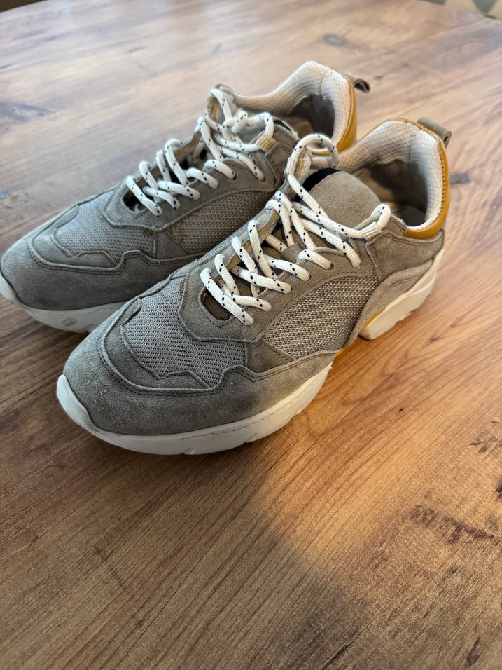 Bej Süet Kadın Spor Ayakkabı Platform Topuklu - Görsel 3