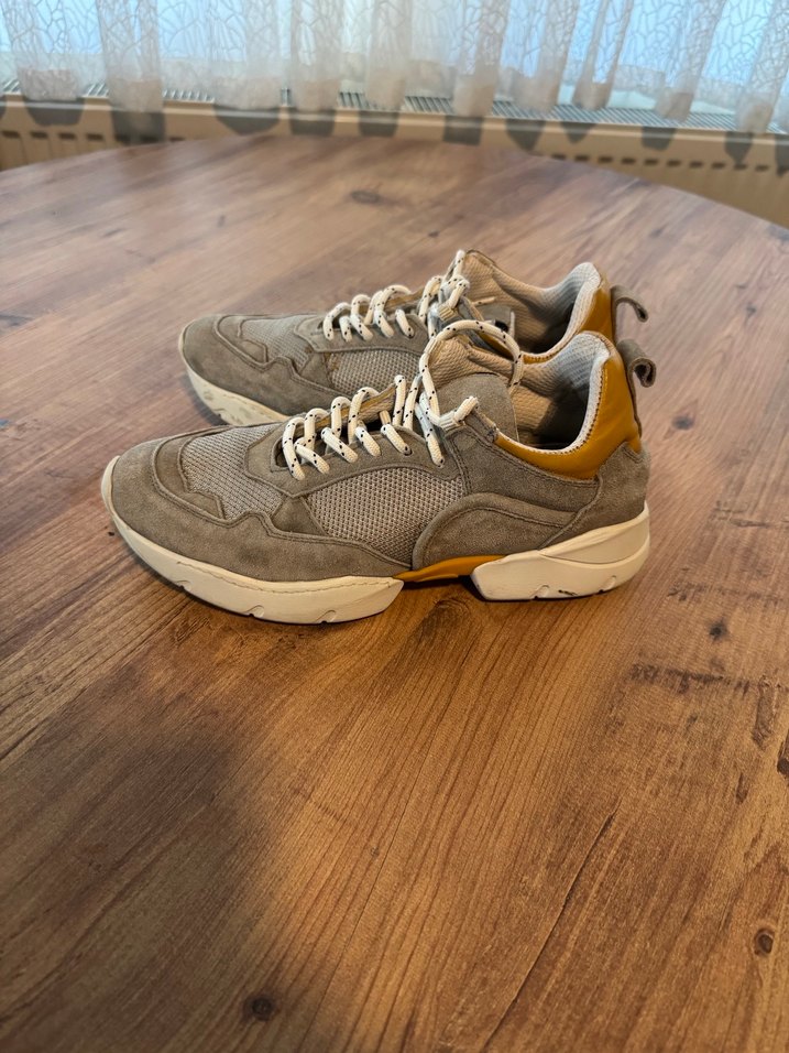 Bej Süet Kadın Spor Ayakkabı Platform Topuklu - Görsel 2