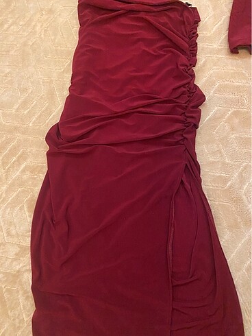 38 Beden Bordo elbise