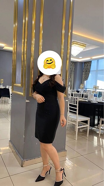 36 Beden siyah Renk Elbise