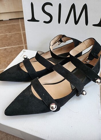Mango Siyah metal detaylı Ayakkabı