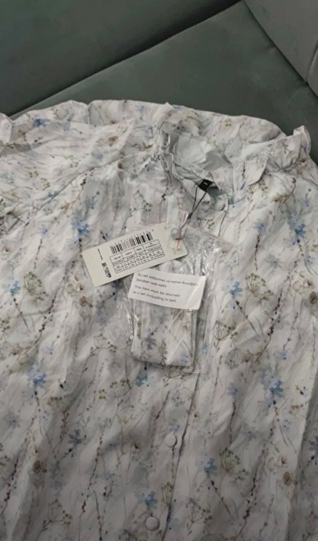 Kadın Beyaz Pamuklu Uzun Bohem Elbise - Görsel 5