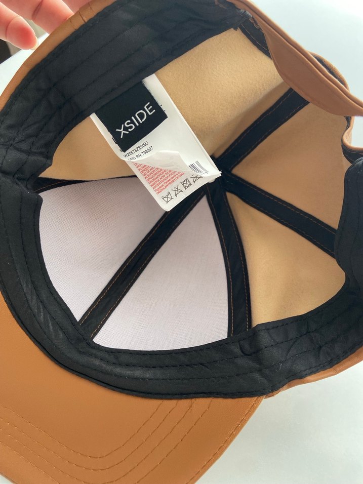 Kahverengi deri Kadın Şapka - Görsel 4