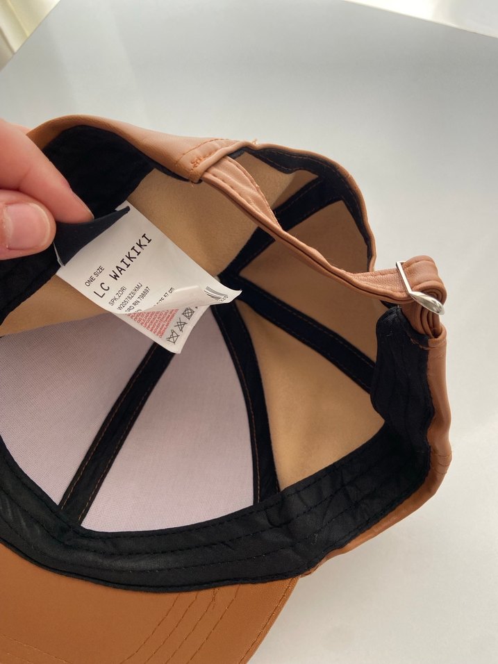 Kahverengi deri Kadın Şapka - Görsel 5