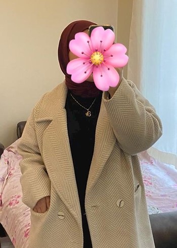 Krem kaban midi boy çok şık giy çık kaban - Görsel 3