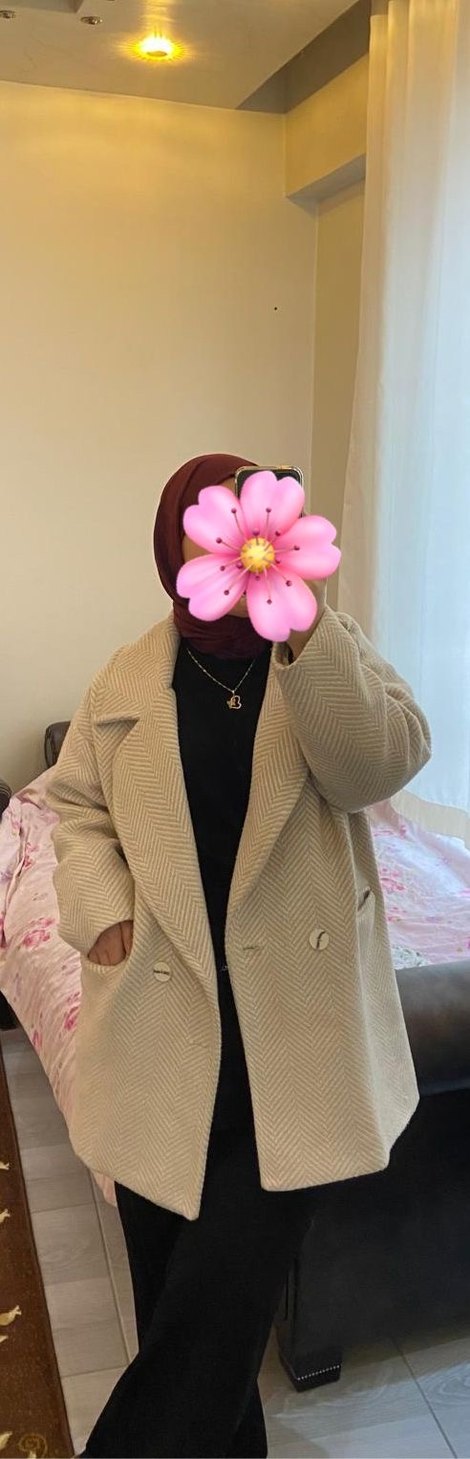 Krem kaban midi boy çok şık giy çık kaban - Görsel 3