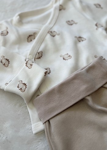 Pamuklu Uzun Kollu Bebek Erkek Hastane Çıkışı - Görsel 4