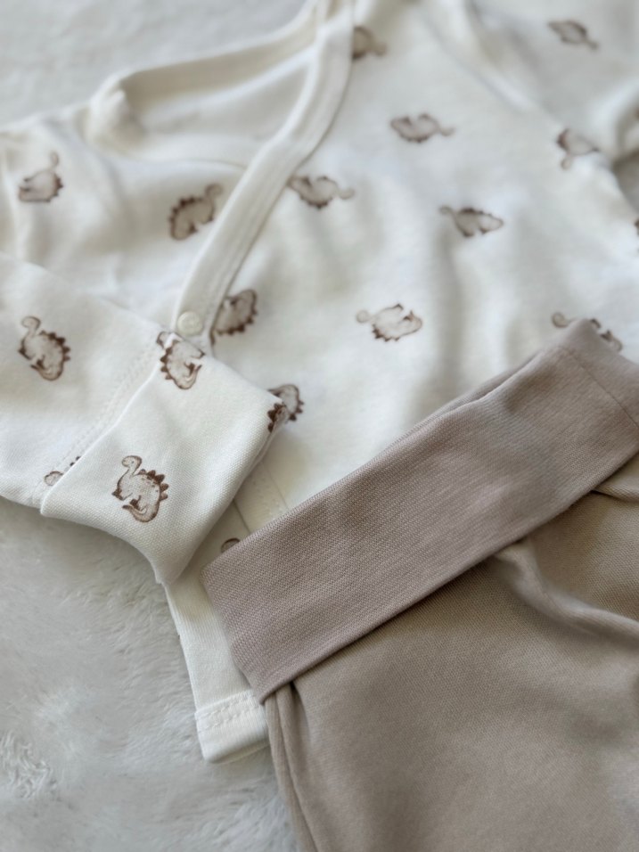 Pamuklu Uzun Kollu Bebek Erkek Hastane Çıkışı - Görsel 4