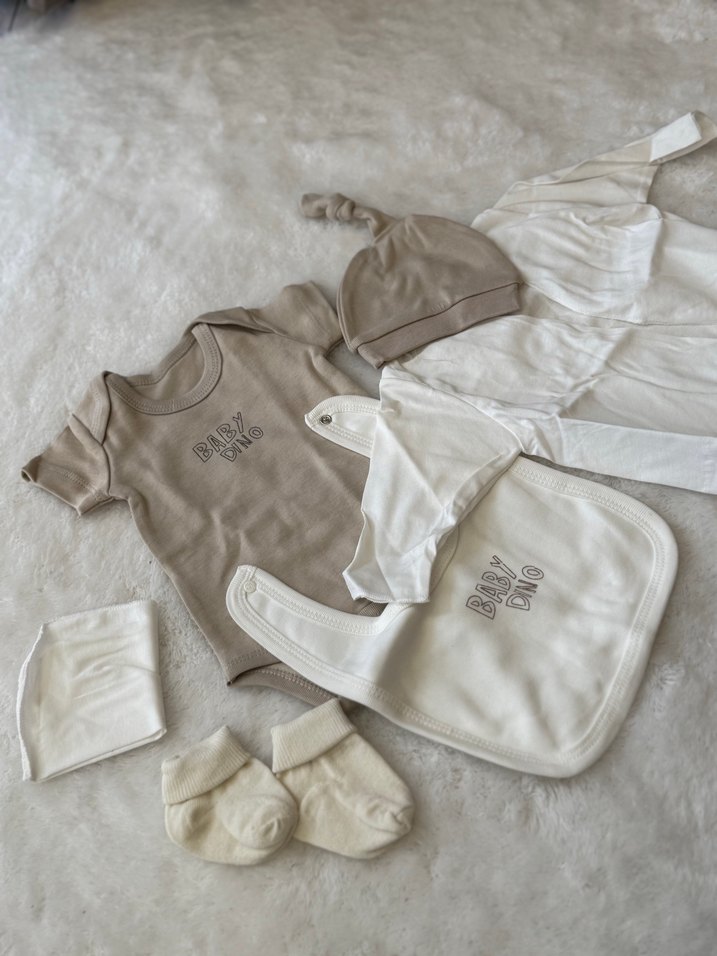 Pamuklu Uzun Kollu Bebek Erkek Hastane Çıkışı - Görsel 2