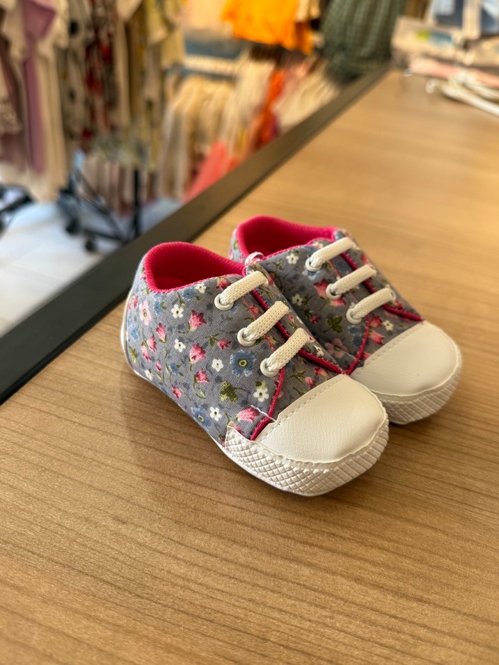 Çiçek Desenli İlk Adım Ayakkabısı - Görsel 2