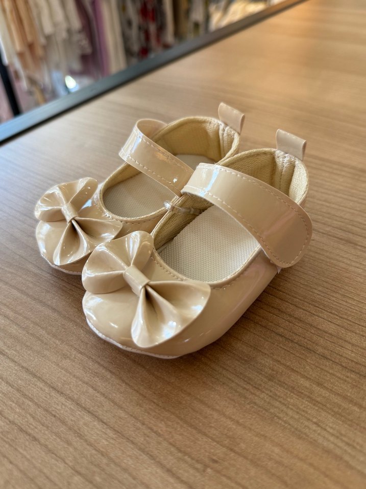 Kız Çocuk Bej Fiyonk Detaylı Babet - Görsel 2