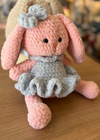 Diğer Mavi ve Pembe Peluş Tavşan Oyuncak