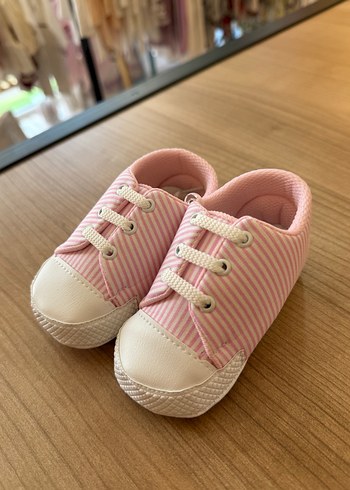 Vicco Kız Bebek Pembe Çizgili İlk Adım Ayakkabısı