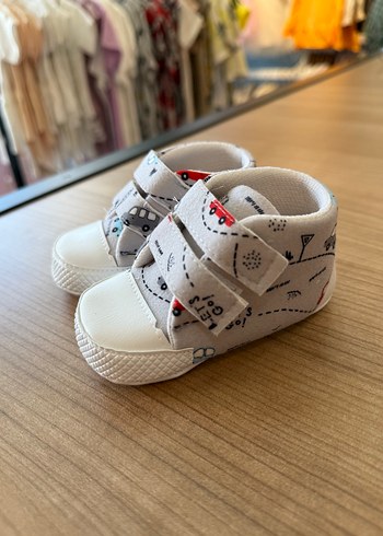 Gri Desenli Erkek Bebek İlk Adım Ayakkabısı - Görsel 2
