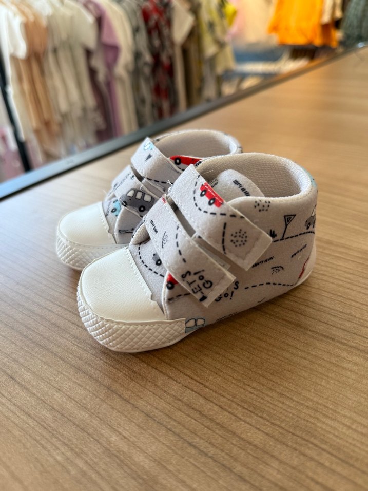 Gri Desenli Erkek Bebek İlk Adım Ayakkabısı - Görsel 2