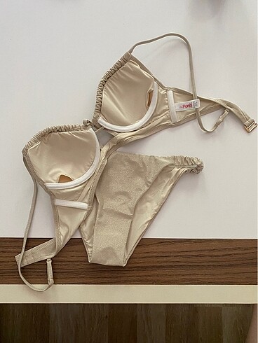 PENTİ simli bej bikini takım - Görsel 5