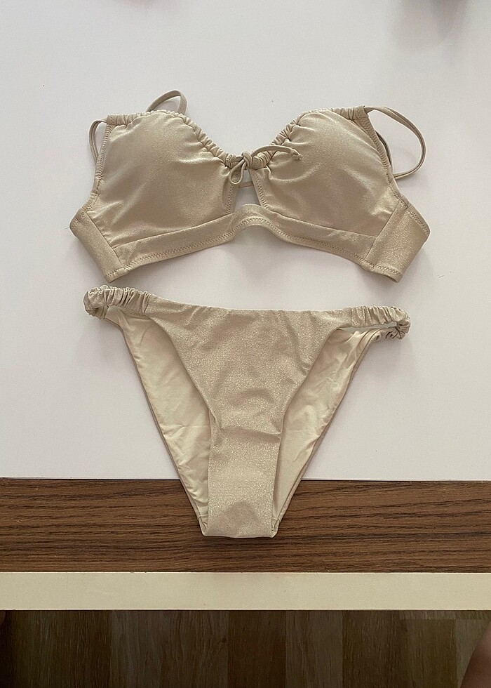 PENTİ simli bej bikini takım - Görsel 4