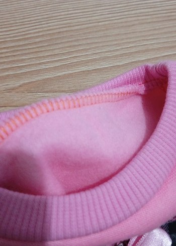 Pembe Kemerli Uzun Kollu Kız Elbisesi - Görsel 3