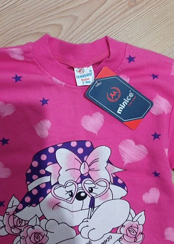 Pembe Baskılı  Bebek Kız Takımı - Görsel 2