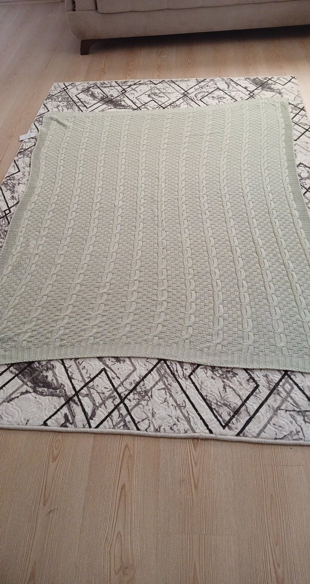 Yeşil Örgü Çocuk Battaniyesi - Görsel 5