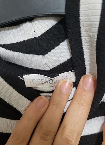 Topshop Çizgili crop 