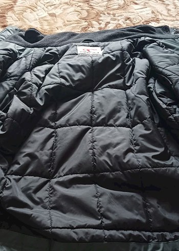 Düğmeli siyah Erkek Midi Mont - Görsel 4