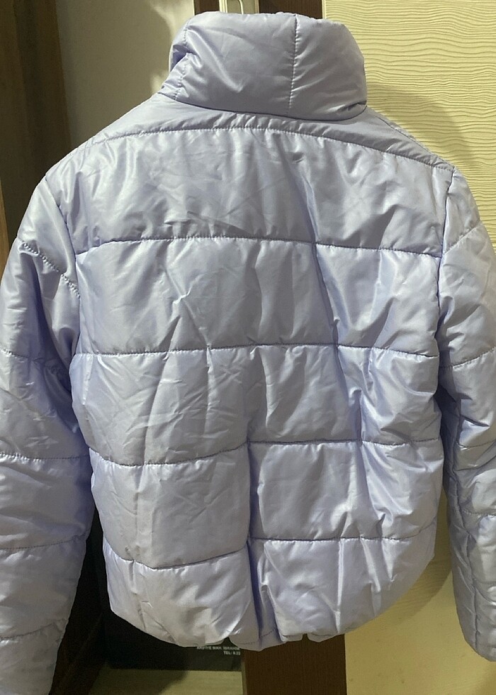 Kadın lila şişme mont s beden - Görsel 4