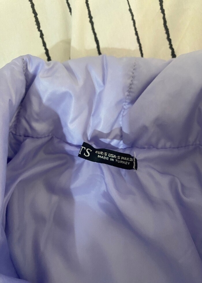 S beden lila şişme mont - Görsel 2