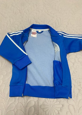 Adidas Erkek Çocuk Adidas Mavi Fermuarlı Eşofman Takımı