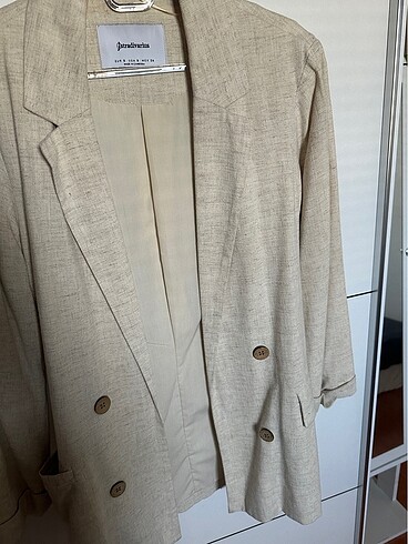 Stradivarius Stradivarius keten karısımlı blazer