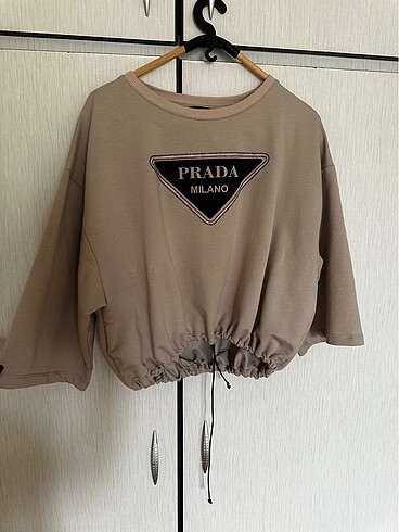 Prada crop sweatshirt