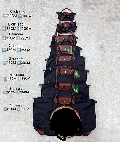 Longchamp el çantası boyutlu