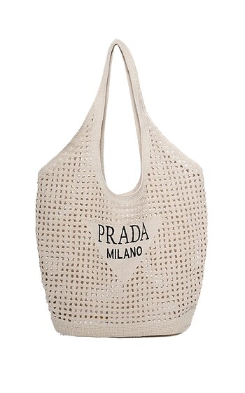 Prada PRADA MİLANO file çanta plaj çantası