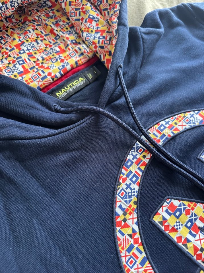 Nautica Renkli Baskılı Kapüşonlu Erkek Sweatshirt - Görsel 2