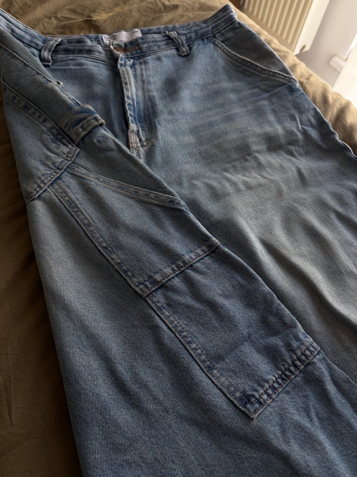 Erkek Bol Kesim Carpenter Kot Pantolon - Görsel 2