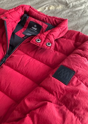 Fermuarlı Kırmızı Erkek Kışlık Mont - Görsel 3