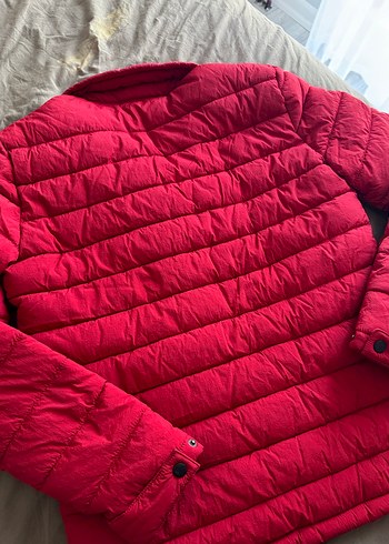 Fermuarlı Kırmızı Erkek Kışlık Mont - Görsel 4